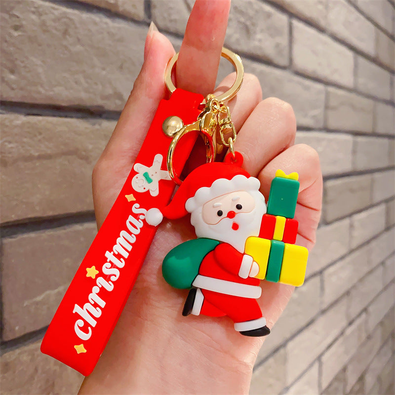 Wholesale Cartoon Christmas Gifts Plastic Doll Keychains